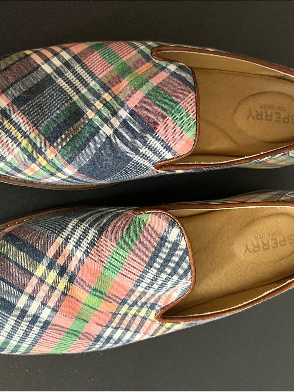Sperry Women’s Multicolor Plaid Slip-On Flats